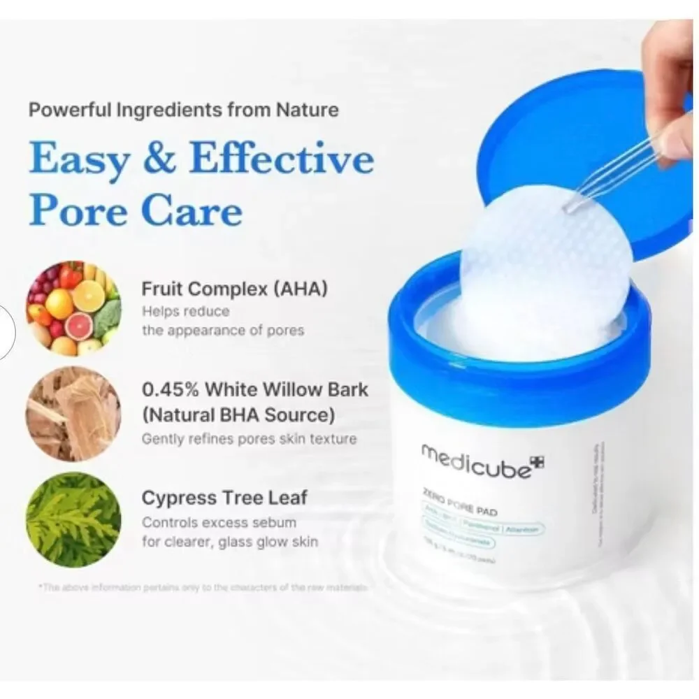 MEDICUBE - NWTIB Zero Pore Pad 2.0, 70 Dual-Textured Toner Pads/Exfoliation